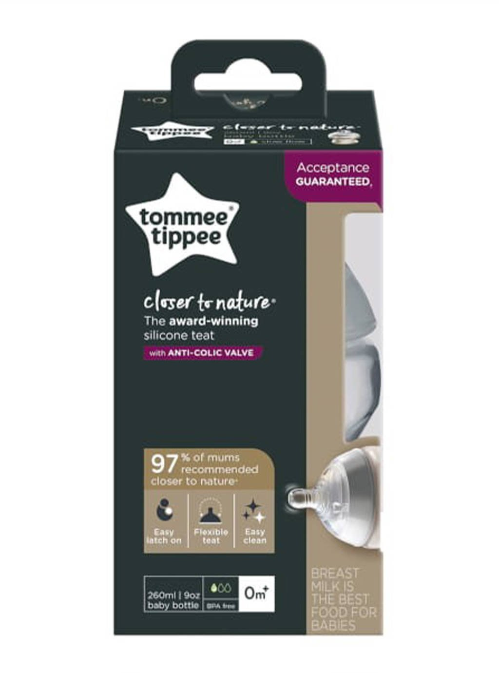 Tomme Tippe Closer Nature Anti-colic fľaša 260 ml