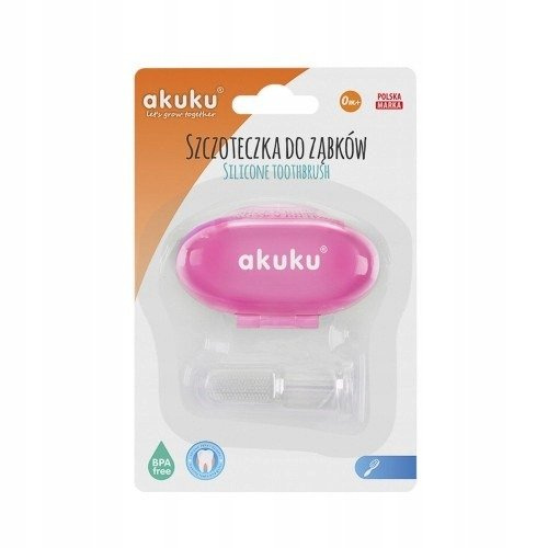 Zubná kefka Acacia Finger Toothbrush Pink Case