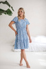  Lovely Dress tehotenské a dojčiace šaty, modré, krátke rukávy