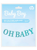 Modrá "OH BABY" Girland 