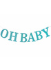 Modrá "OH BABY" Girland 