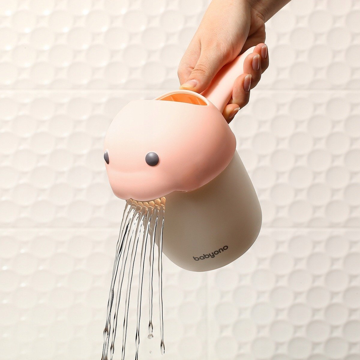 Babyono Head umývací pohár Whale Pink