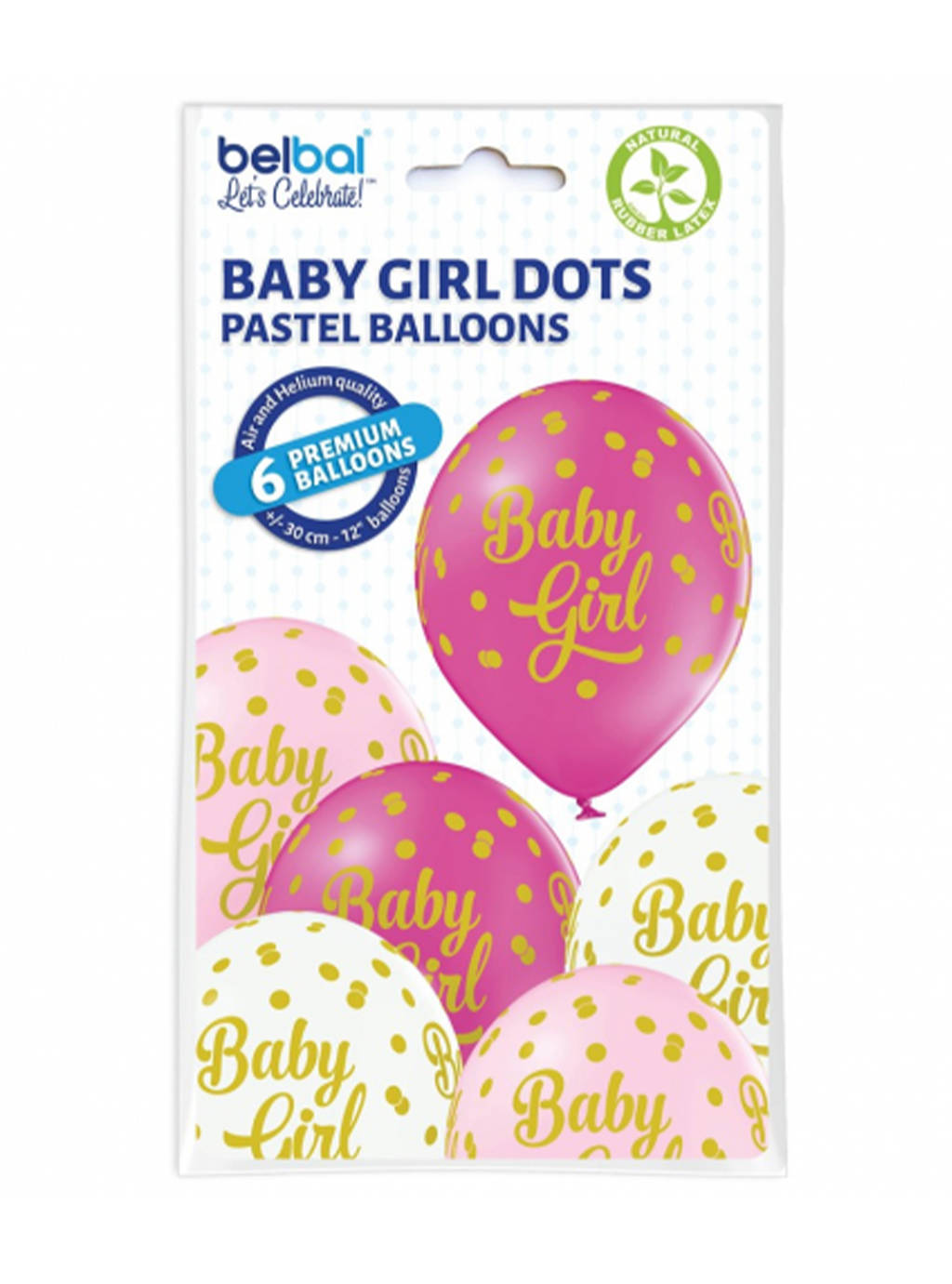 Balóniky Oh Baby Girl Dots - Dievča