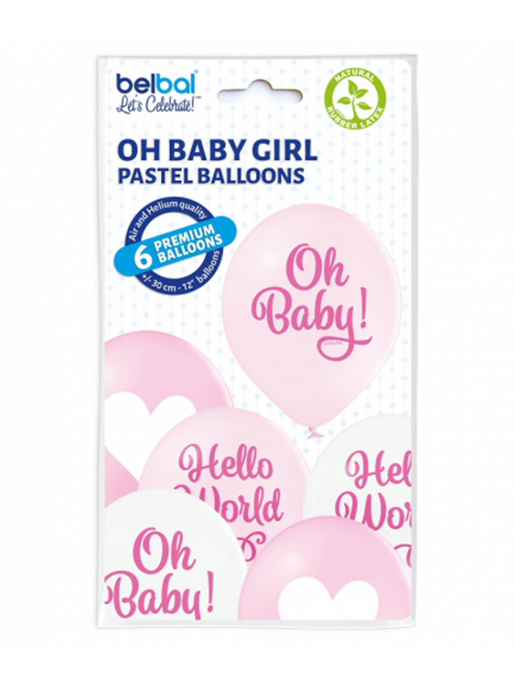 Oh Baby Girl pastelové balóny - dievča