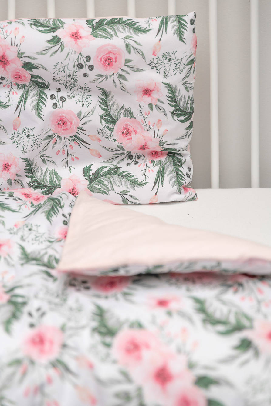 Súprava posteľnej bielizne Sensillo 100x135 - ružové ruže