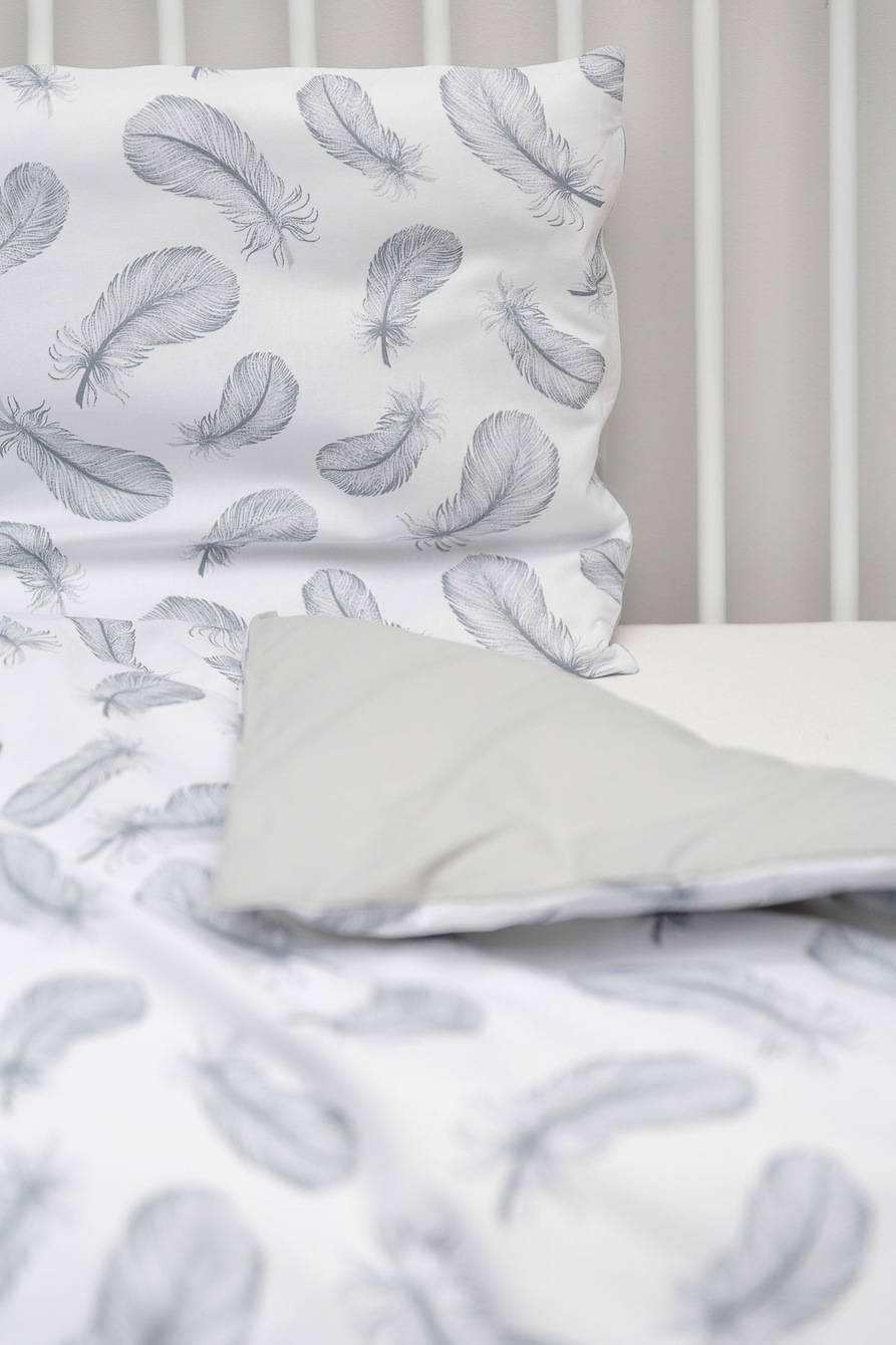 Súprava posteľnej bielizne Sensillo 100x135 - sivé perie