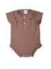  KR Bamboo Mušelín Baby Body Body - Choco